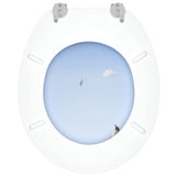 Soft-Close Toilet Seat Blue 44 x 38 cm MDF board
