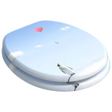 Soft-Close Toilet Seat Blue 44 x 38 cm MDF board