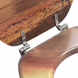 Soft-Close Toilet Seat Orange 44 x 38 cm MDF board - 45-Degree Angle