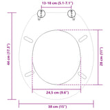 Soft-Close Toilet Seat Orange 44 x 38 cm MDF board
