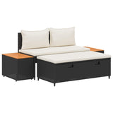 Outdoor Sofa Set 4 -Seater 4 pcs 55 x 30 x 39 cm. - Front View
