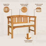 Rose Bench Cream White 114 x 46 x 82.5 cm Solid Acacia Wood
