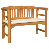 Rose Bench Cream White 114 x 46 x 82.5 cm Solid Acacia Wood