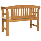 Rose Bench Cream White 114 x 46 x 82.5 cm Solid Acacia Wood