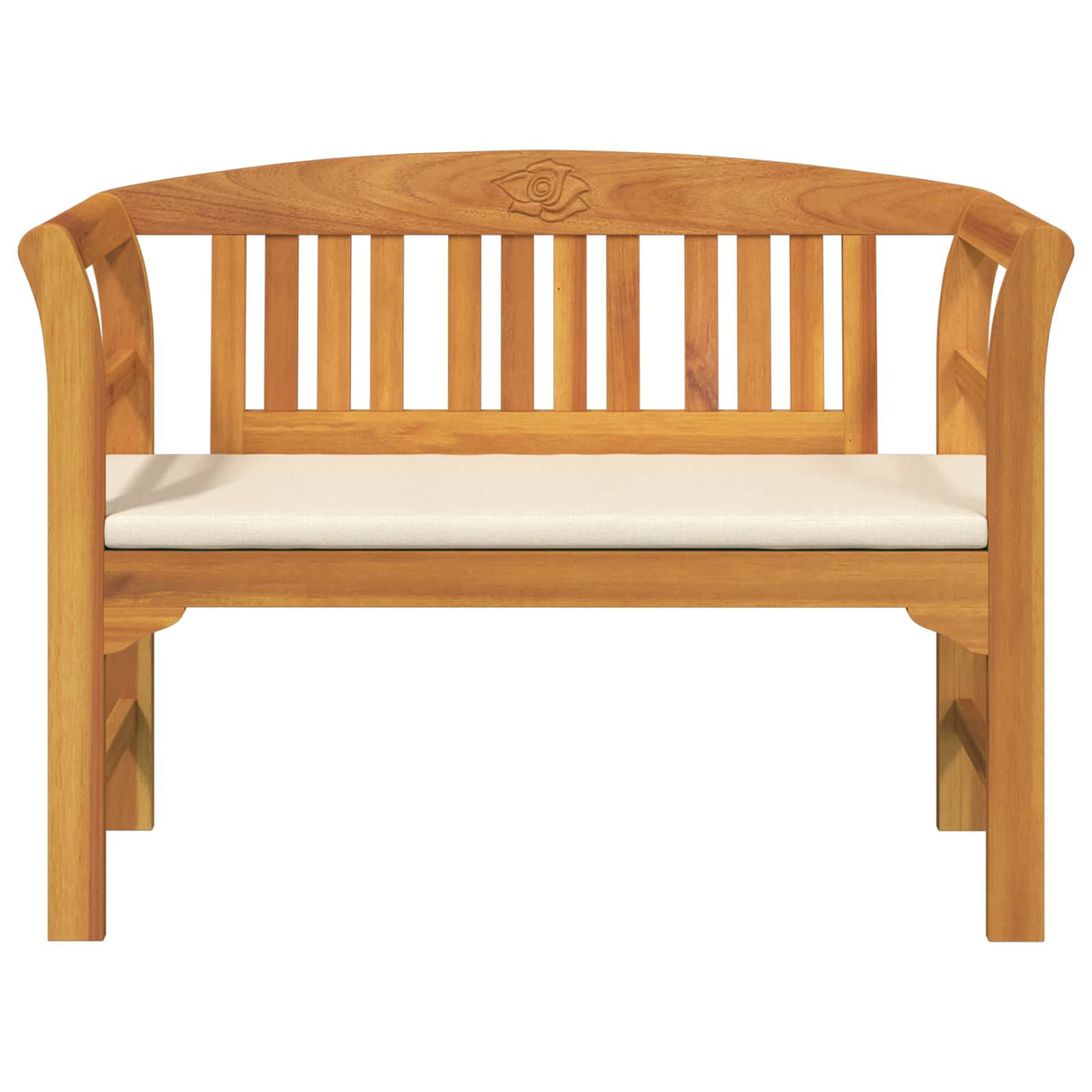 Rose Bench Cream White 114 x 46 x 82.5 cm Solid Acacia Wood