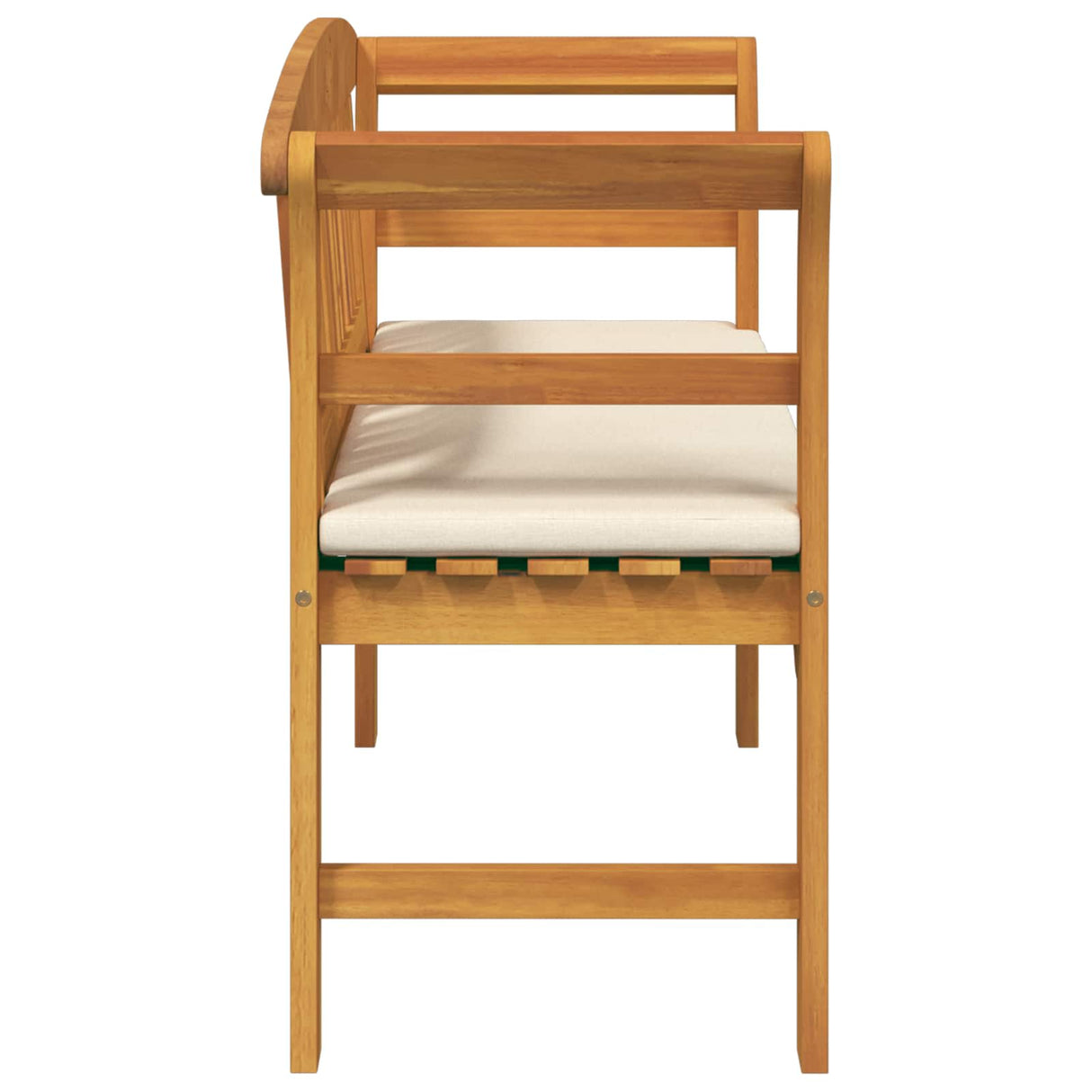 Rose Bench Cream White 114 x 46 x 82.5 cm Solid Acacia Wood