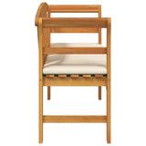Rose Bench Cream White 114 x 46 x 82.5 cm Solid Acacia Wood