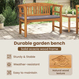 Rose Bench Natural 114 x 46 x 82.5 cm Solid Acacia Wood