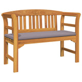 Rose Bench Natural 114 x 46 x 82.5 cm Solid Acacia Wood - Front View