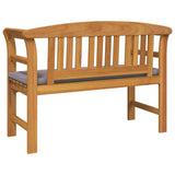 Rose Bench Natural 114 x 46 x 82.5 cm Solid Acacia Wood - Rear View