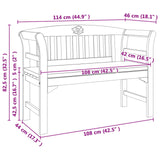 Rose Bench Natural 114 x 46 x 82.5 cm Solid Acacia Wood - Extra Image