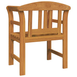 Rose Bench Natural 68.5 x 46 x 82.5 cm Solid Acacia Wood - Rear View