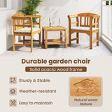 Rose Bench Natural 68.5 x 46 x 82.5 cm Solid Acacia Wood - Low Angle