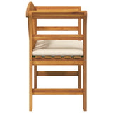 Rose Bench Natural 68.5 x 46 x 82.5 cm Solid Acacia Wood - 45-Degree Angle