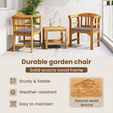Rose Bench Natural 68.5 x 46 x 82.5 cm Solid Acacia Wood