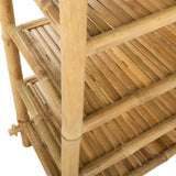 Shoe Rack with Shelf Natural 4-tier Bamboo - Close-Up Angle