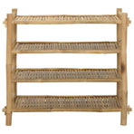 Shoe Rack with Shelf Natural 4-tier Bamboo