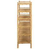 Shoe Rack with Shelf Natural 6-tier Bamboo - Top-Down View