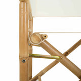 Folding Director's Chair 2 pcs Natural Bamboo