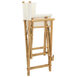Folding Director's Chair 2 pcs Natural Bamboo - Top-Down View