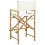 Folding Director's Chair 2 pcs Natural Bamboo