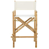 Folding Director's Chair 2 pcs Natural Bamboo - 45-Degree Angle