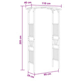 Garden Arch Natural 110 x 40 x 205 cm Bamboo