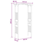 Garden Arch Natural 110 x 40 x 205 cm Bamboo
