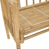 Garden Arch with Bench 115 x 50 x 205 cm Bamboo - Rear View