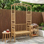 Garden Arch with Bench 115 x 50 x 205 cm Bamboo