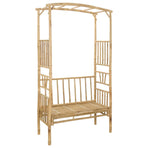 Garden Arch with Bench 115 x 50 x 205 cm Bamboo