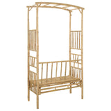 Garden Arch with Bench 115 x 50 x 205 cm Bamboo