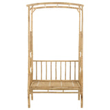 Garden Arch with Bench 115 x 50 x 205 cm Bamboo - Side View