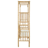 Garden Arch with Bench Cream White 115 x 50 x 205 cm Bamboo - Top-Down View