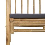 Garden Arch with Bench Dark Grey 115 x 50 x 205 cm Bamboo - Close-Up Angle