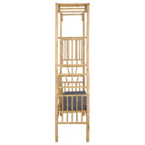 Garden Arch with Bench Dark Grey 115 x 50 x 205 cm Bamboo - Top-Down View