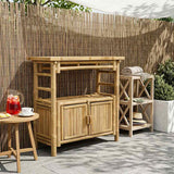 Console Table with Shelf Natural 80 x 35 x 75 cm Bamboo