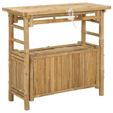 Console Table with Shelf Natural 80 x 35 x 75 cm Bamboo - Rear View