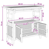Console Table with Shelf Natural 80 x 35 x 75 cm Bamboo