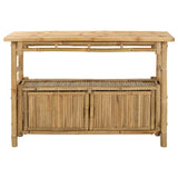 Console Table with Shelf Natural 110 x 35 x 75 cm Bamboo