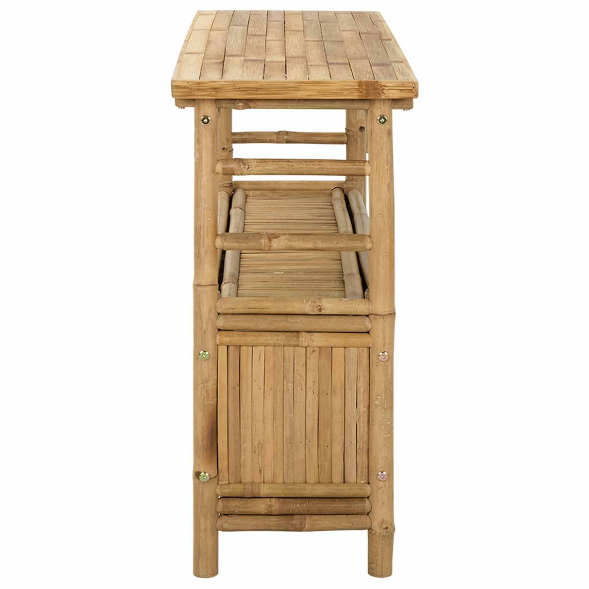 Console Table with Shelf Natural 110 x 35 x 75 cm Bamboo