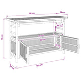 Console Table with Shelf Natural 110 x 35 x 75 cm Bamboo - Low Angle