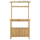 Outdoor Bar Table with Storage Natural 110 x 50 x 210 cm Bamboo