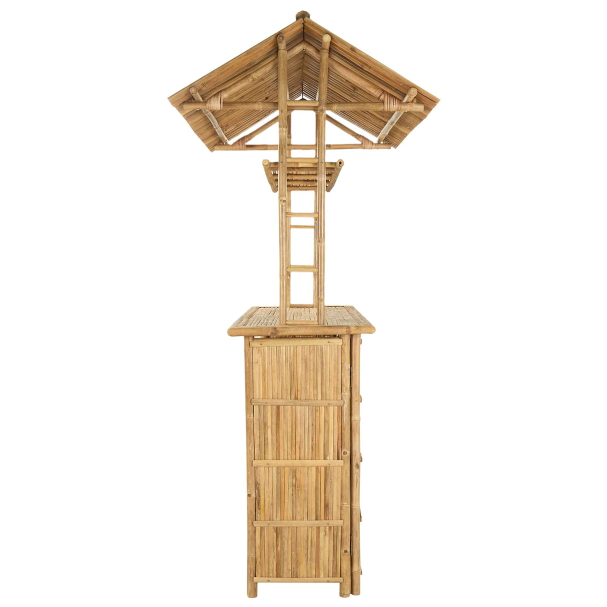 Outdoor Bar Table Natural 115 x 95 x 214 cm Bamboo