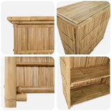 Outdoor Bar Table Natural 115 x 55 x 105 cm Bamboo - Rear View