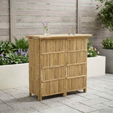 Outdoor Bar Table Natural 115 x 55 x 105 cm Bamboo