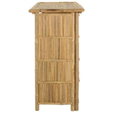 Outdoor Bar Table Natural 115 x 55 x 105 cm Bamboo - Top-Down View