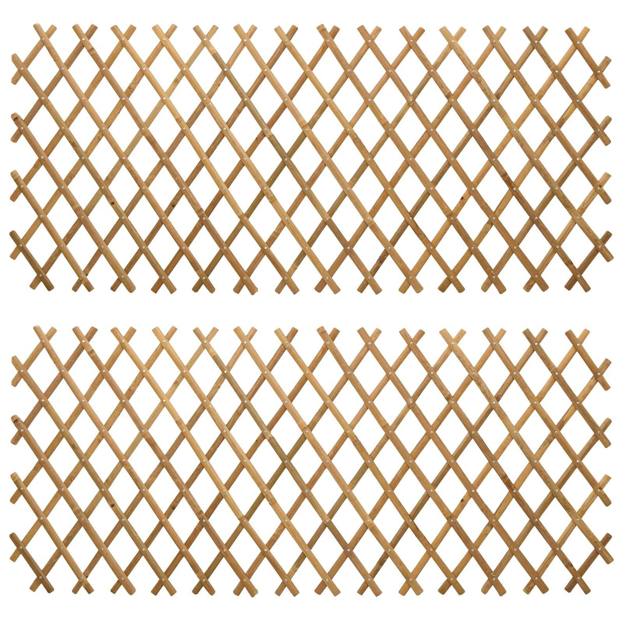 Expandable Trellis Fence 2 pcs Light Brown 100 x 105 cm Bamboo