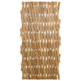 Expandable Trellis Fence 2 pcs Light Brown 100 x 105 cm Bamboo - Top-Down View