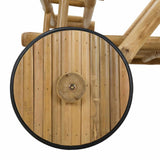 Serving Trolley with wheels Natural 79 x 67.5 x 84 cm Bamboo - Close-Up Angle